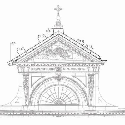 Studio progettuale rivestimento frontone