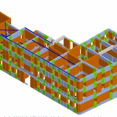 Modello di Calcolo_Mesh Prospetto via Mazza - via Zacconi