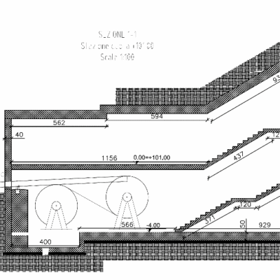 Sezione stazione di risalita +101 m