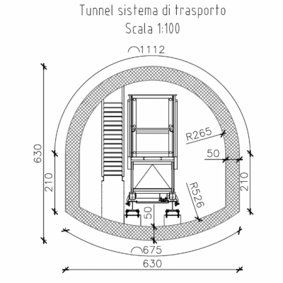 Sezione tunnel risalita