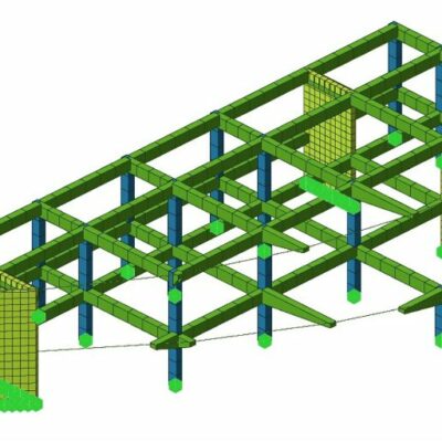 Studio 3D dei giunti della struttura