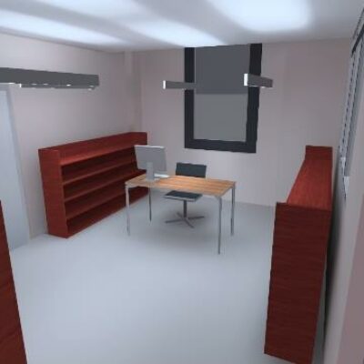 Render sala consultazione ingresso