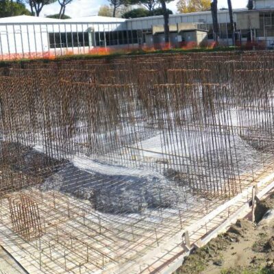 Sopralluogo stato di sicurezza posa platea di fondazione e armature in elevazione