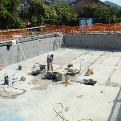 Foto del cantiere e della dotazione impiantistica.